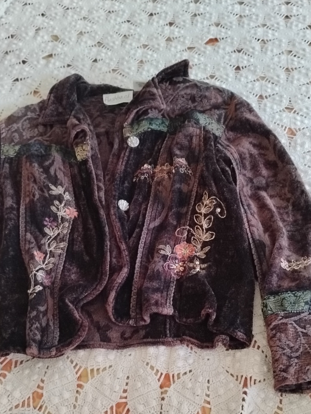 Ultra Soft Embellished Velveeta Jacket